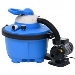 Pompe de filtration à sable Bleu et noir 385x620x432mm 200W 25L alsavelo