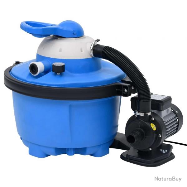 Pompe de filtration  sable Bleu et noir 385x620x432mm 200W 25L alsavelo