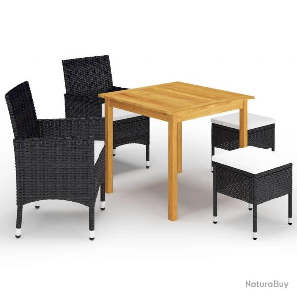 Ensemble  manger de jardin 5 pcs Noir alsavelo