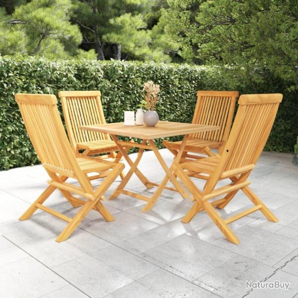 Ensemble  manger de jardin 5 pcs Bois de teck massif alsavelo