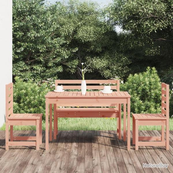 Ensemble  manger de jardin 4 pcs bois massif Douglas alsavelo