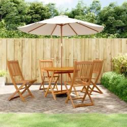 Ensemble à manger de jardin 5 pcs Bois d'acacia solide alsavelo