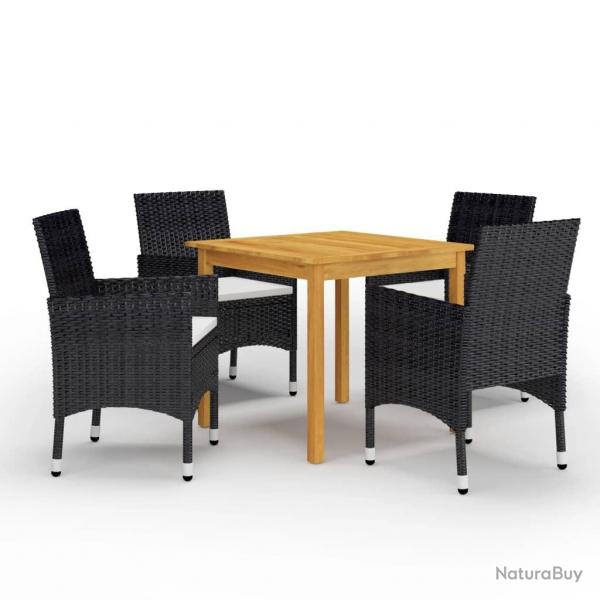 Ensemble  manger de jardin 5 pcs Noir alsavelo