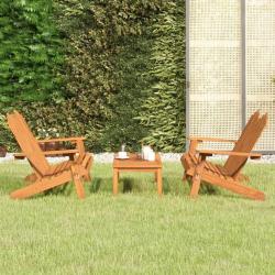 salon de jardin Adirondack 3 pcs bois acacia solide alsavelo