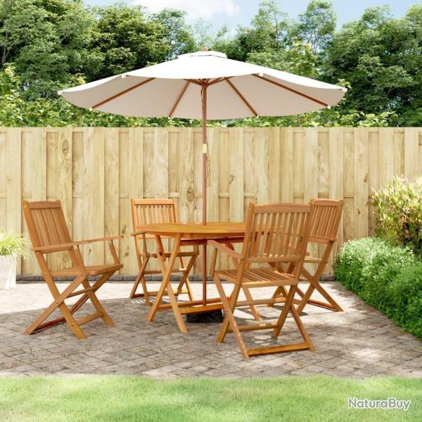salle  manger de jardin 5 pcs bois d'acacia solide alsavelo