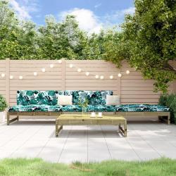 Salon de jardin 4 pcs bois de pin imprégné alsavelo