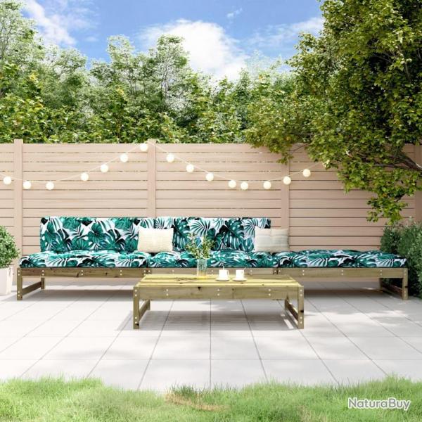 Salon de jardin 4 pcs bois de pin imprgn alsavelo