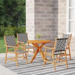 Ensemble à manger de jardin 5 pcs Bois d'acacia solide alsavelo