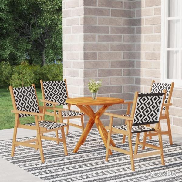 Ensemble  manger de jardin 5 pcs Bois d'acacia solide alsavelo