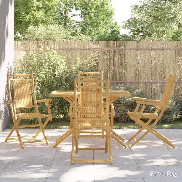 Ensemble  manger de jardin 5 pcs bambou alsavelo