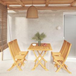 Ensemble à manger de jardin 5 pcs Bois de teck massif alsavelo