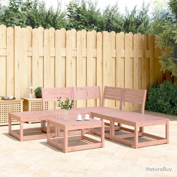 Salon de jardin 5 pcs bois massif de douglas alsavelo