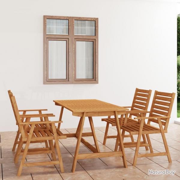 Ensemble  manger de jardin 5 pcs Bois d'acacia solide alsavelo
