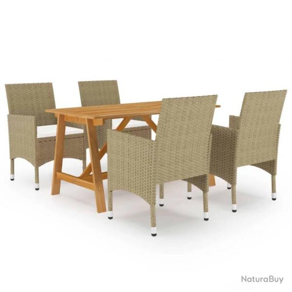 Ensemble  manger de jardin 5 pcs Beige alsavelo