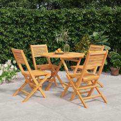 Ensemble à manger de jardin 5 pcs Bois de teck massif alsavelo