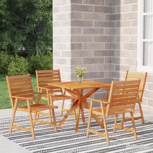 Ensemble  manger de jardin 5 pcs Bois d'acacia massif alsavelo