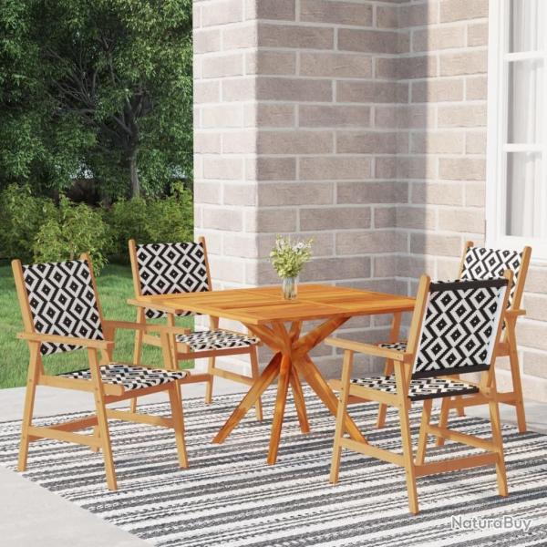 Ensemble  manger de jardin 5 pcs Bois d'acacia massif alsavelo