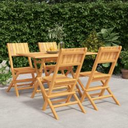 Ensemble à manger de jardin 5 pcs Bois de teck massif alsavelo