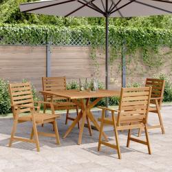 Ensemble à manger de jardin 5 pcs Bois d'acacia solide alsavelo