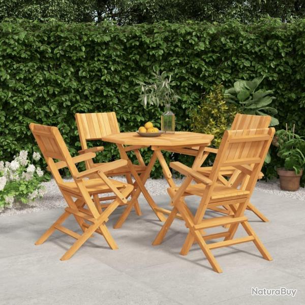 Ensemble  manger de jardin 5 pcs Bois de teck massif alsavelo