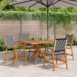 Ensemble à manger de jardin 5 pcs Bois d'acacia solide alsavelo