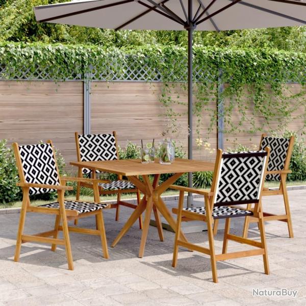 Ensemble  manger de jardin 5 pcs Bois d'acacia solide alsavelo