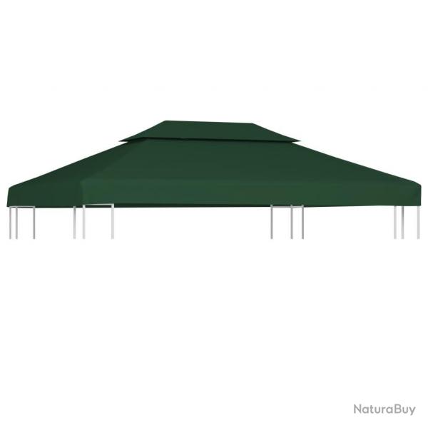 Recouvrement de remplacement d'auvent 310 g/m 3 x 4 m Vert alsavelo