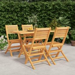 Ensemble à manger de jardin 5 pcs Bois de teck massif alsavelo