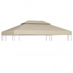 Recouvrement de remplacement d'auvent 310 g/m² Beige 3 x 4 m alsavelo