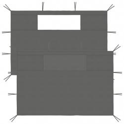 Parois latérales de belvédère avec fenêtres 2 pcs Anthracite alsavelo