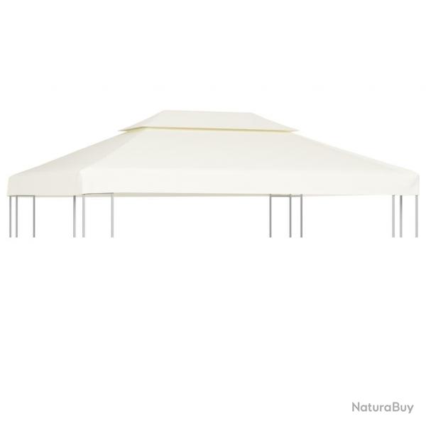 Recouvrement de remplacement d'auvent 310 g/m Blanc crme 3x4m alsavelo
