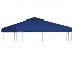 Recouvrement de remplacement d'auvent 310 g/m² 3x3 m Bleu foncé alsavelo