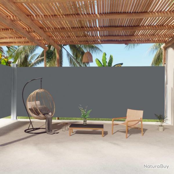 Auvent latral rtractable Anthracite 220x1000 cm alsavelo