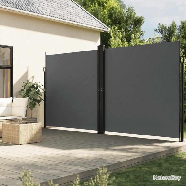 Auvent latral rtractable anthracite 220x1000 cm alsavelo