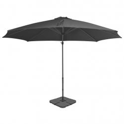 Parasol de jardin avec base portable anthracite alsavelo