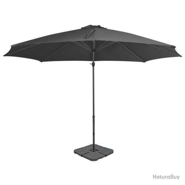 Parasol de jardin avec base portable anthracite alsavelo