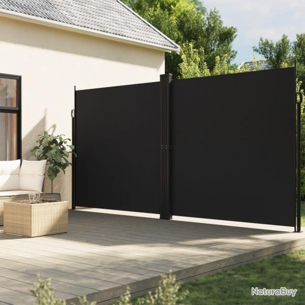 Auvent latral rtractable noir 220x1000 cm alsavelo