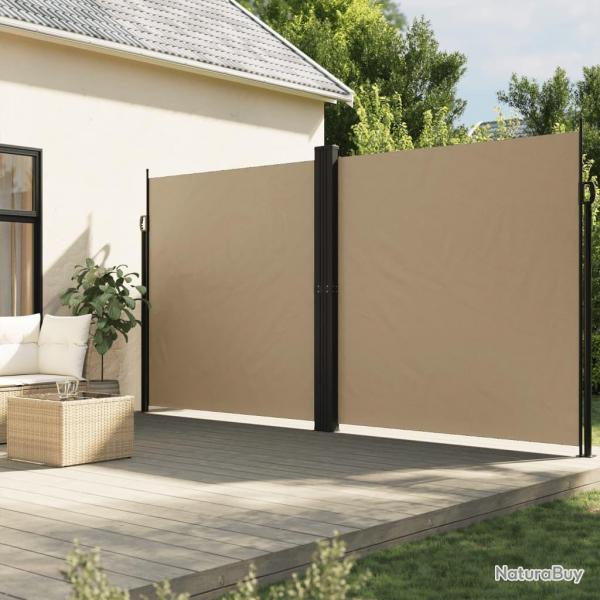 Auvent latral rtractable beige 220x1200 cm alsavelo