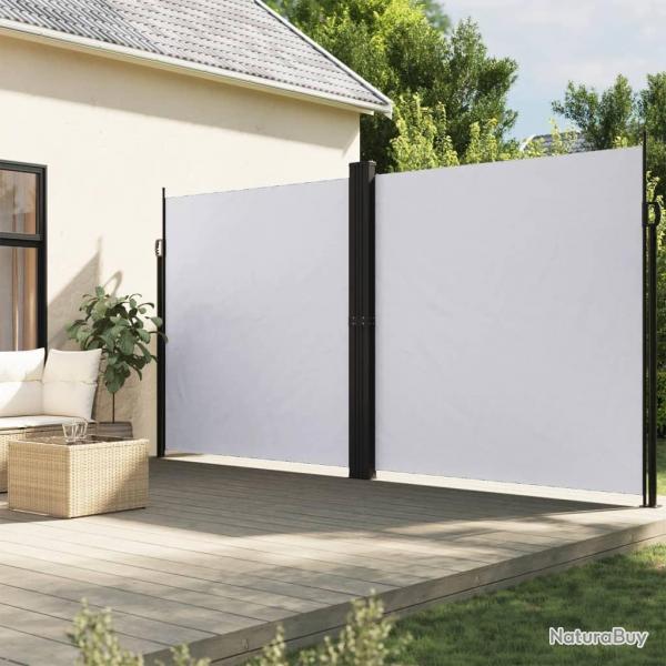 Auvent latral rtractable blanc 220x1200 cm alsavelo
