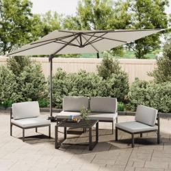 Parasol de jardin en porte-à-faux avec mât en aluminium alsavelo