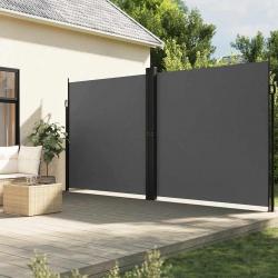Auvent latéral rétractable anthracite 200x1000 cm alsavelo
