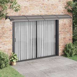Auvent de porte Noir 400x100 cm Polycarbonate alsavelo