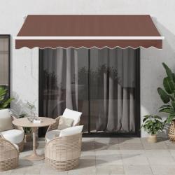 Auvent manuel rétractable marron 300x250 cm alsavelo