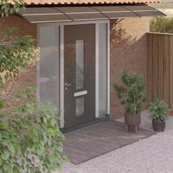Auvent de porte Noir 350x75 cm Polycarbonate alsavelo