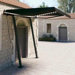 Auvent manuel rétractable avec LED 3,5x2,5 m Anthracite alsavelo