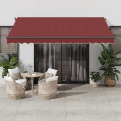 Auvent manuel rétractable bordeaux 400x350 cm alsavelo