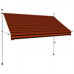 Auvent manuel rétractable 250 cm Orange et marron alsavelo