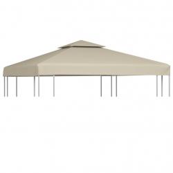 Recouvrement de remplacement d'auvent 310 g/m² Beige 3x3 m alsavelo