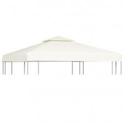 Recouvrement de remplacement d'auvent 310 g/m² 3x3m Blanc crème alsavelo