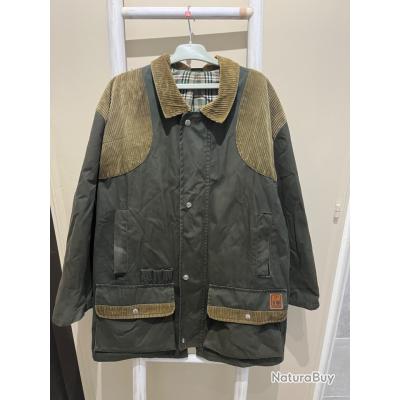 Ancienne Veste De Chasse Manufrance - Imperméable Col Amovible, Vêtement De Travail Vintage